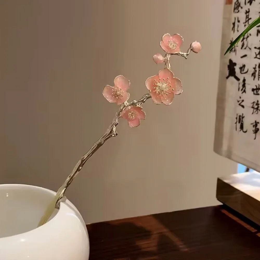 Elegant Flower Pink Floral Hairpin